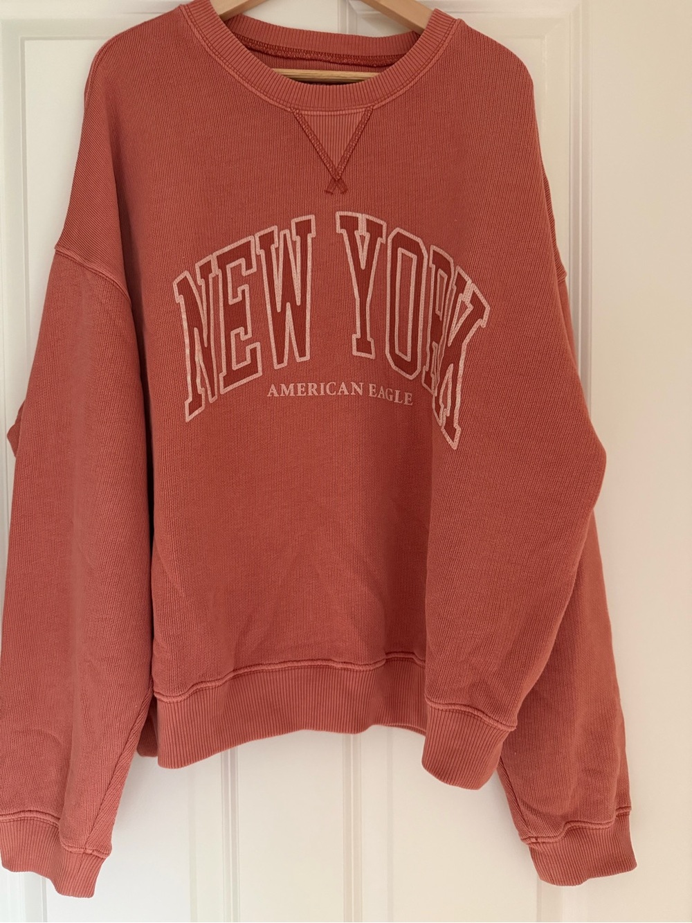 American Eagle Outfitters Women's Crewneck Sweatshirt in Rose Clay